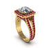 Diamond Pave Split Shank Engagement Ring - Averie No. 46 image 1