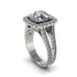 Diamond Pave Split Shank Engagement Ring - Averie No. 3 image 1