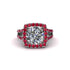 Diamond Pave Split Shank Engagement Ring - Averie No. 48 image 2