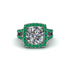 Diamond Pave Split Shank Engagement Ring - Averie No. 18 image 2
