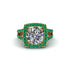 Diamond Pave Split Shank Engagement Ring - Averie No. 16 image 2