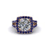 Diamond Pave Split Shank Engagement Ring - Averie No. 62 image 2
