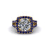 Diamond Pave Split Shank Engagement Ring - Averie No. 61 image 2