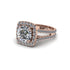 Diamond Pave Split Shank Engagement Ring - Averie No. 2 image 3