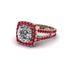 Diamond Pave Split Shank Engagement Ring - Averie No. 47 image 3