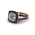 Diamond Pave Split Shank Engagement Ring - Averie No. 32 image 3