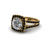 Diamond Pave Split Shank Engagement Ring - Averie No. 31 image 3