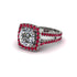 Diamond Pave Split Shank Engagement Ring - Averie No. 48 image 3