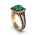 Emerald Pave Split Shank Engagement Ring - Averie No. 64 image 1