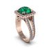 Emerald Pave Split Shank Engagement Ring - Averie No. 5 image 1