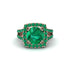 Emerald Pave Split Shank Engagement Ring - Averie No. 20 image 2