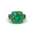 Emerald Pave Split Shank Engagement Ring - Averie No. 19 image 2