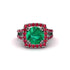 Emerald Pave Split Shank Engagement Ring - Averie No. 51 image 2