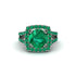 Emerald Pave Split Shank Engagement Ring - Averie No. 21 image 2