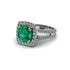 Emerald Pave Split Shank Engagement Ring - Averie No. 6 image 3