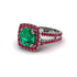 Emerald Pave Split Shank Engagement Ring - Averie No. 51 image 3