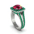 Ruby Pave Split Shank Engagement Ring - Averie No. 27 image 1