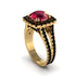 Ruby Pave Split Shank Engagement Ring - Averie No. 40 image 1