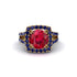 Ruby Pave Split Shank Engagement Ring - Averie No. 70 image 2