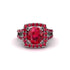 Ruby Pave Split Shank Engagement Ring - Averie No. 57 image 2