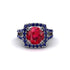 Ruby Pave Split Shank Engagement Ring - Averie No. 72 image 2