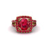 Ruby Pave Split Shank Engagement Ring - Averie No. 55 image 2