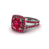 Ruby Pave Split Shank Engagement Ring - Averie No. 57 image 3