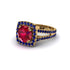 Ruby Pave Split Shank Engagement Ring - Averie No. 70 image 3