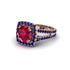Ruby Pave Split Shank Engagement Ring - Averie No. 71 image 3