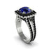Sapphire Pave Split Shank Engagement Ring - Averie No. 45 image 1