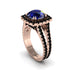Sapphire Pave Split Shank Engagement Ring - Averie No. 44 image 1