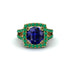 Sapphire Pave Split Shank Engagement Ring - Averie No. 28 image 2
