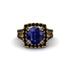 Sapphire Pave Split Shank Engagement Ring - Averie No. 43 image 2