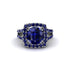 Sapphire Pave Split Shank Engagement Ring - Averie No. 75 image 2