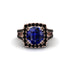 Sapphire Pave Split Shank Engagement Ring - Averie No. 44 image 2
