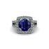 Sapphire Pave Split Shank Engagement Ring - Averie No. 15 image 2