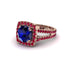 Sapphire Pave Split Shank Engagement Ring - Averie No. 59 image 3