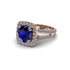 Sapphire Pave Split Shank Engagement Ring - Averie No. 14 image 3