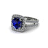 Sapphire Pave Split Shank Engagement Ring - Averie No. 15 image 3