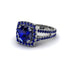 Sapphire Pave Split Shank Engagement Ring - Averie No. 75 image 3