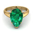 Pear Cut Emerald Solitaire Engagement Ring - Elle No. 4 image 2