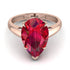 Pear Cut Ruby Solitaire Engagement Ring - Elle No. 11 image 2