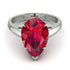 Pear Cut Ruby Solitaire Engagement Ring - Elle No. 12 image 2