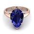 Pear Cut Sapphire Solitaire Engagement Ring - Elle No. 14 image 2