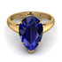 Pear Cut Sapphire Solitaire Engagement Ring - Elle No. 13 image 2