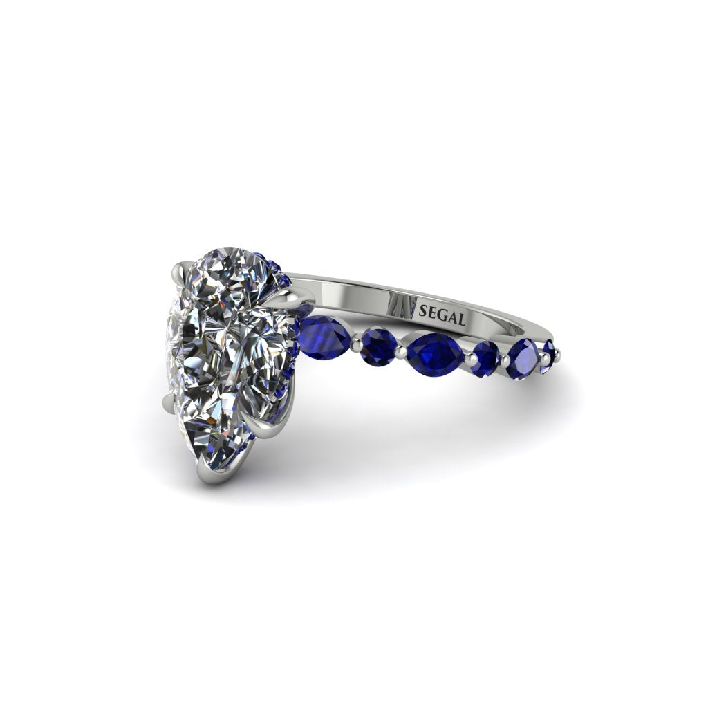 Pear-Cut Diamond Halo Engagement Ring - Nylah No. 63