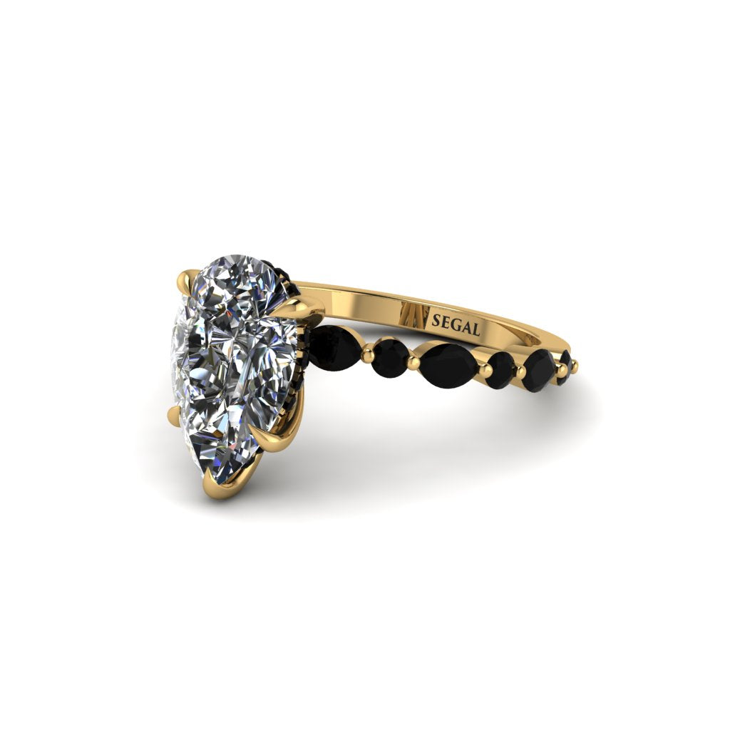 Pear-Cut Diamond Halo Engagement Ring - Nylah No. 31