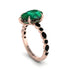 Pear-Cut Emerald Halo Engagement Ring - Nylah No. 35 image 2