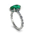Pear-Cut Emerald Halo Engagement Ring - Nylah No. 6 image 2