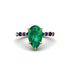 Pear-Cut Emerald Halo Engagement Ring - Nylah No. 64 image 3
